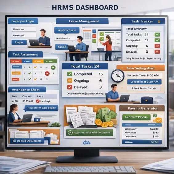 HRMS Portal product showcase image