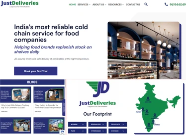 Justdeliveries Website